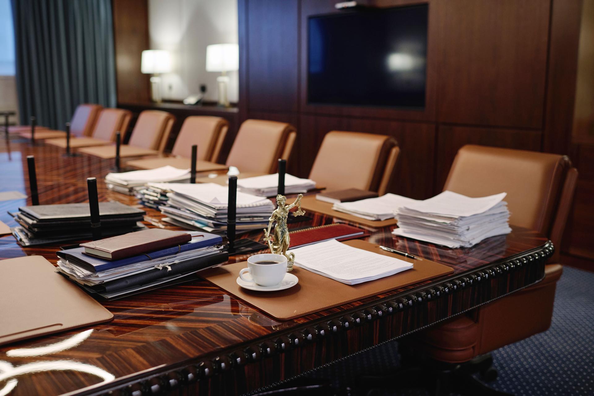 Conference Room for Lawyers in Modern Urban Office